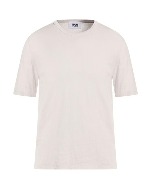 Alpha Studio White T-Shirt Cotton for men