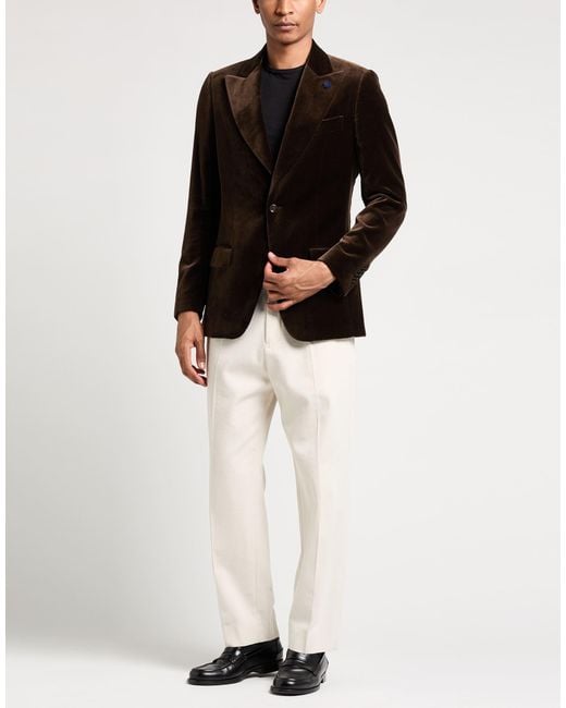 Lardini Black Blazer Cotton, Viscose for men