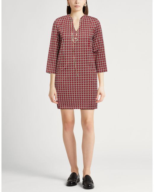 Liu Jo Red Mini Dress Polyester, Polyamide, Elastane