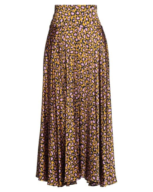 Siyu Brown Marigold Maxi Skirt Viscose