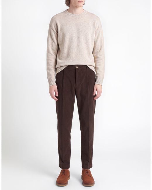 Daniele Alessandrini Brown Pants Polyester for men