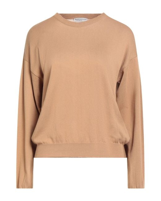 Ballantyne Natural Camel Sweater Cotton