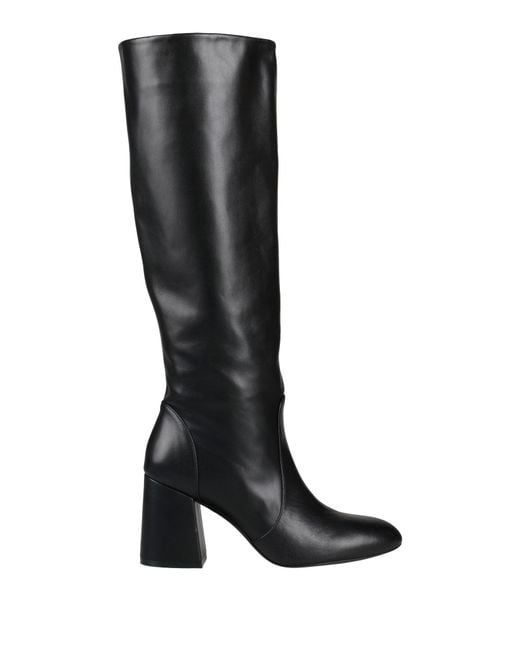 Stuart Weitzman Black Boot Calfskin