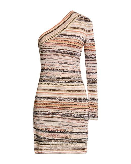 Missoni Natural Mini Dress Viscose, Metallic Fiber, Elastane, Polyamide