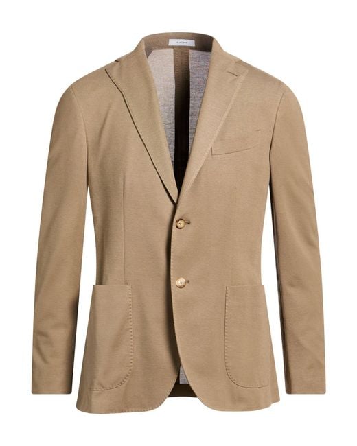 Boglioli Natural Sand Blazer Cotton for men