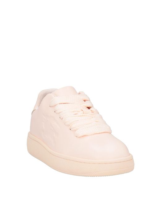 Burberry Pink Neon Leder Schnürsneaker
