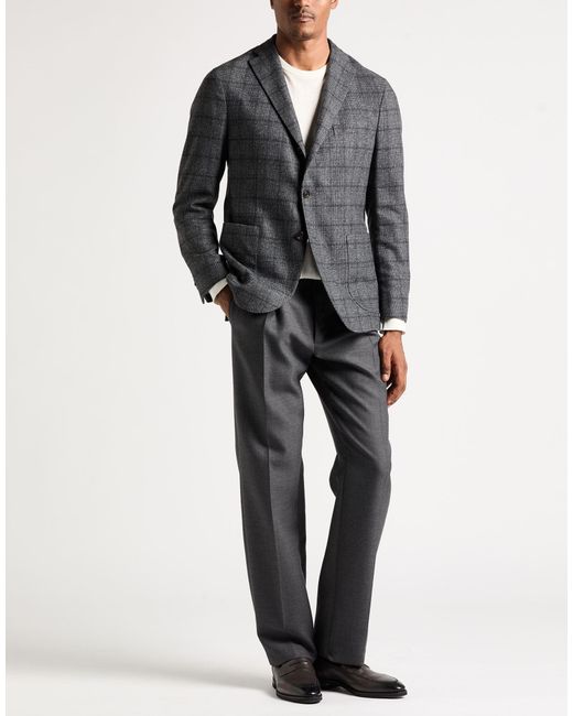 Boglioli Black Blazer Wool, Polyester, Elastane for men