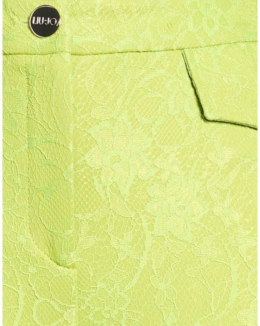 Liu Jo Green Lime Pants Polyester, Polyamide, Elastane