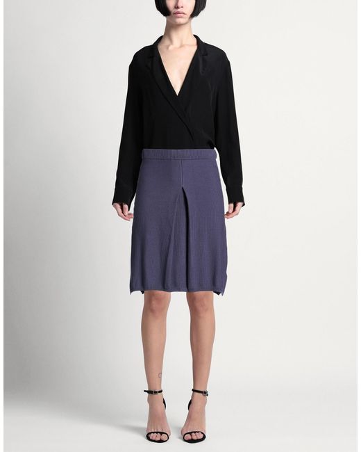 Alexandra Golovanoff Blue Mini Skirt Cotton, Polyamide