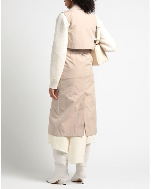Burberry Natural Overcoat & Trench Coat Cotton, Polyester
