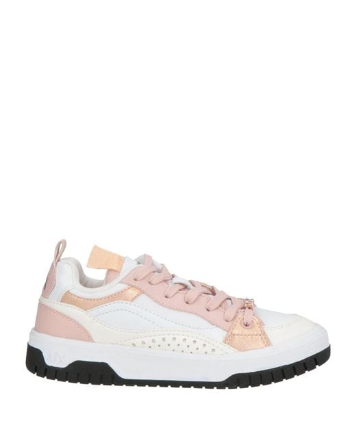 ARMANI EXCHANGE White Sneakers Polyester, Polyurethane