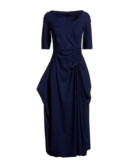 High Blue Midnight Midi Dress Nylon, Elastane