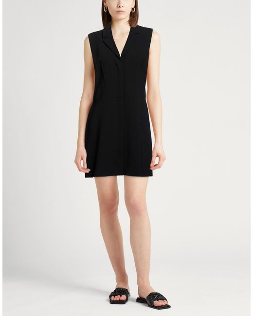 Theory Black Mini Dress Triacetate, Polyester