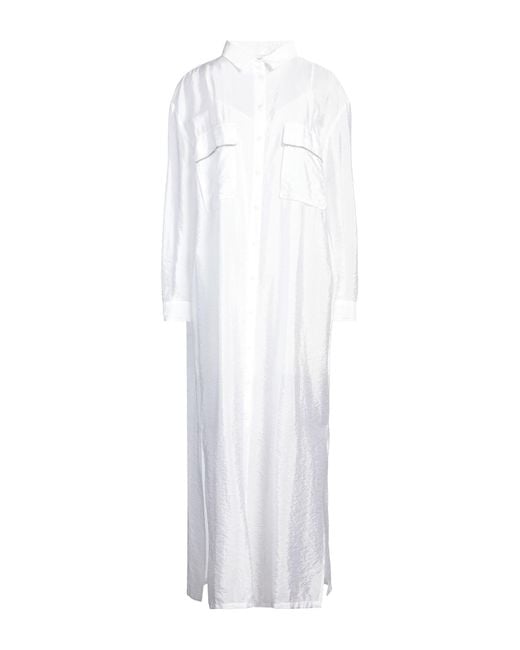 Fabiana Filippi White Maxi Dress Cotton, Polyester, Ecobrass