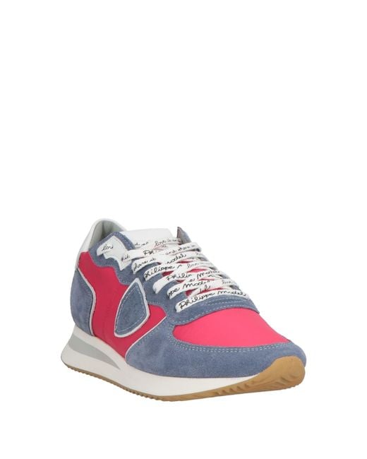 Philippe Model Pink Slate Sneakers Leather, Textile Fibers