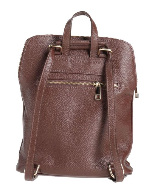 My Best Bags Brown Backpack Leather