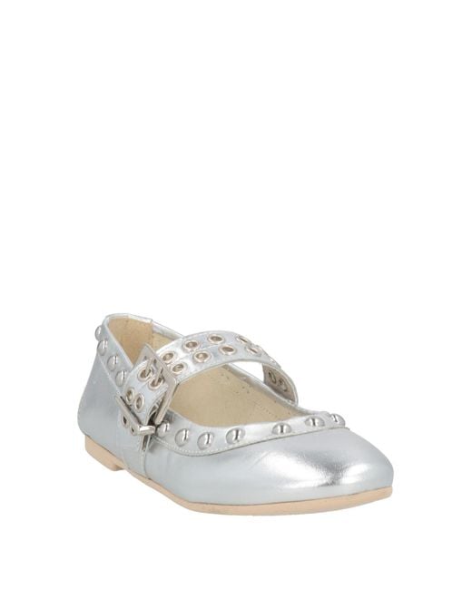 Divine Follie White Ballet Flats