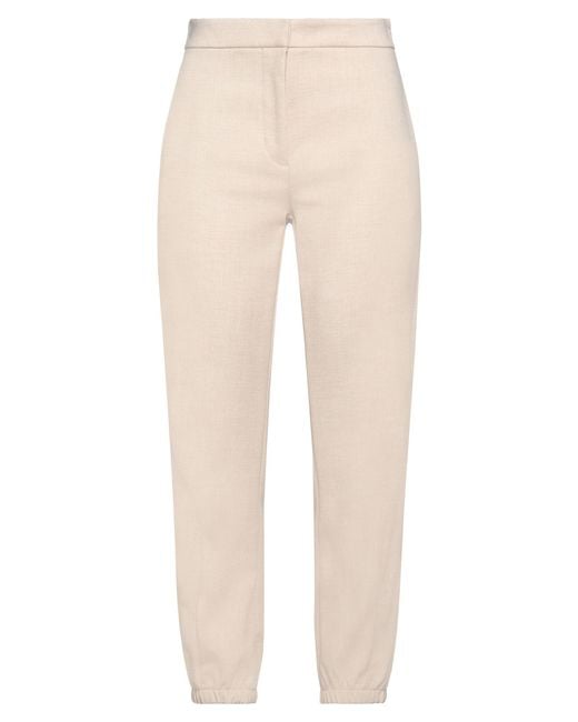 Patrizia Pepe Natural Pants Viscose, Polyester, Elastane
