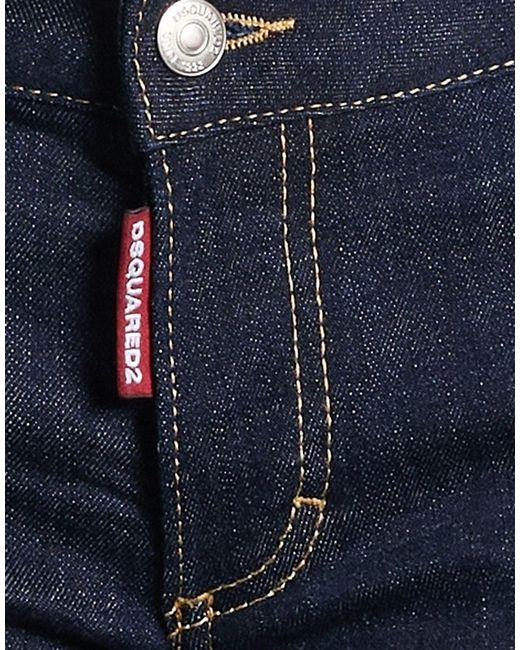 DSquared² Blue Jeans Cotton, Elastane, Cow Leather