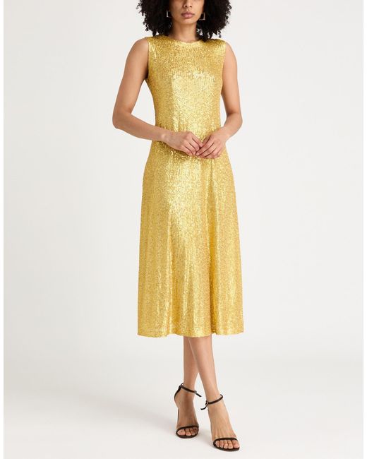 Norma Kamali Yellow Midi Dresses