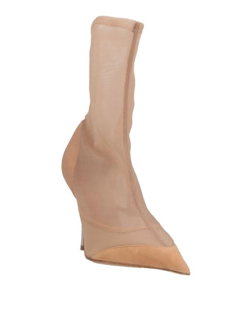 Mugler White Ankle Boots