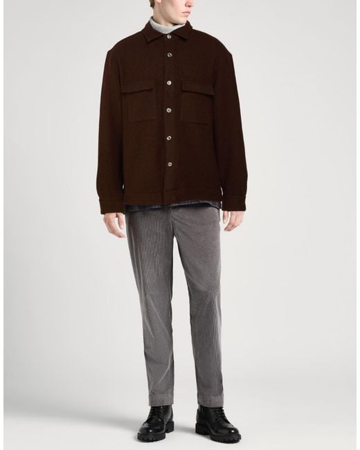 Xacus Brown Jacket Virgin Wool for men
