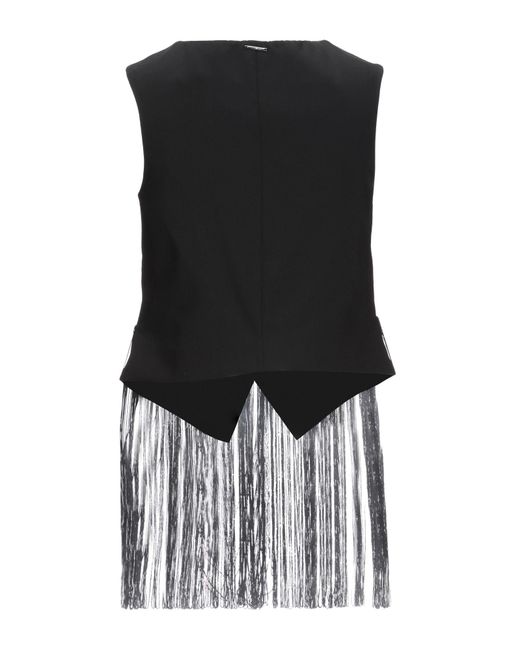 Liu Jo Black Tailored Vest Polyester, Acetate