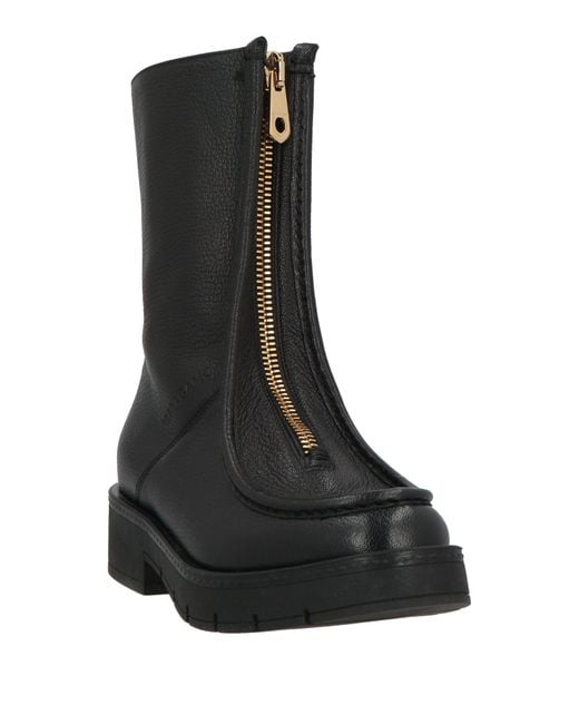 Ferragamo Black Ankle Boots Leather