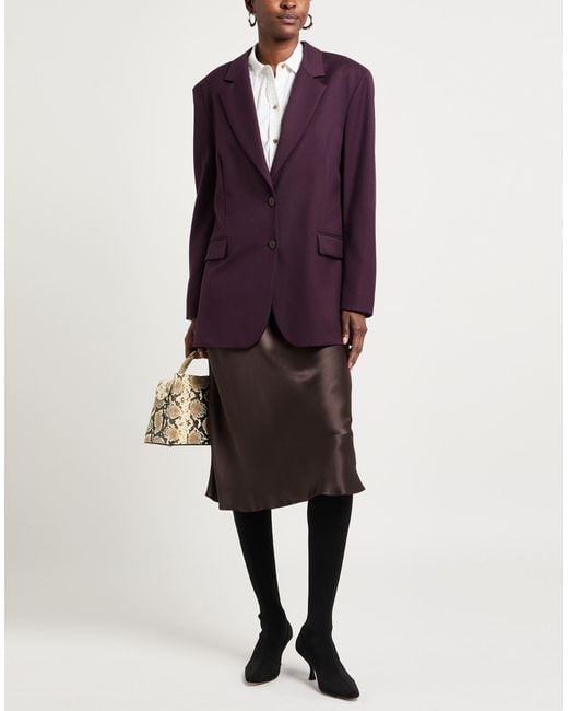 Patrizia Pepe Purple Blazer Polyester, Viscose, Elastane