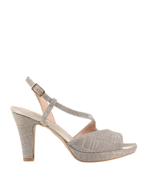 Melluso Metallic Sandals Textile Fibers