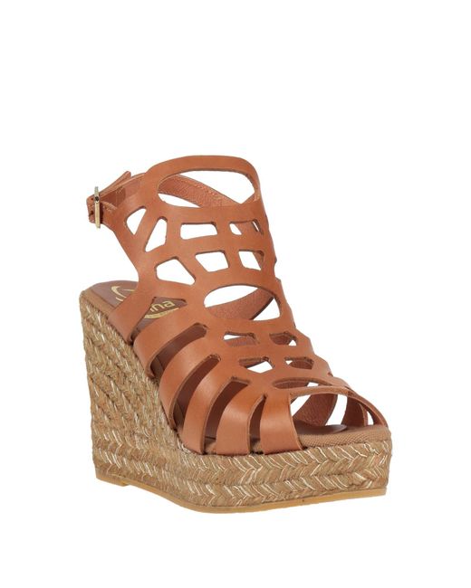 Kanna Brown Tan Espadrilles Leather