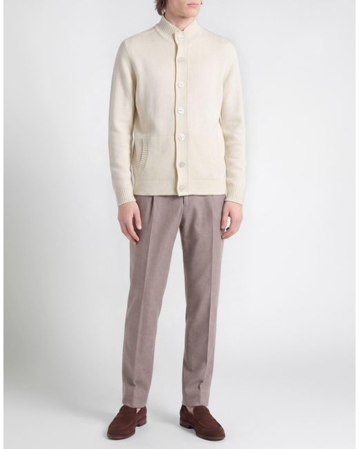 HENRY CLIFFORD White Cardigan for men
