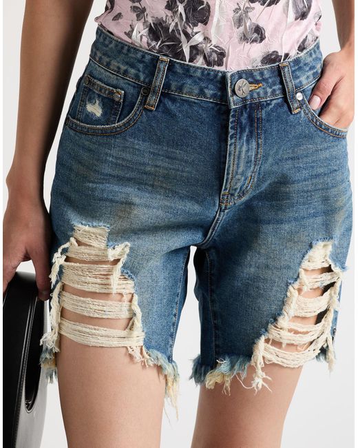 One Teaspoon Blue Denim Shorts