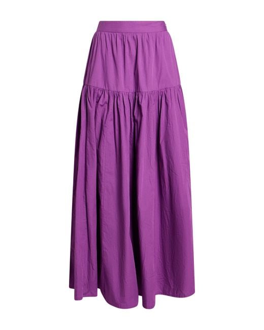 Antik Batik Purple Maxi Skirt Cotton