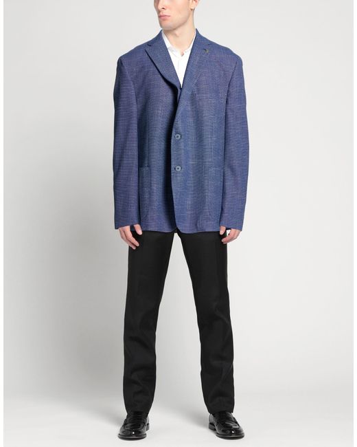 DIGEL Blue Blazer Polyester, Viscose, Elastane for men
