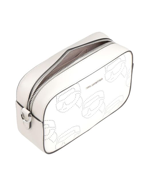 Karl Lagerfeld White Cross-Body Bags