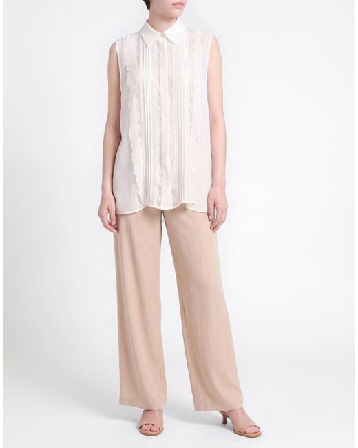 P.A.R.O.S.H. White Ivory Shirt Polyester