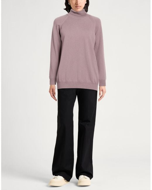 Drumohr Purple Taupe Turtleneck Cashmere
