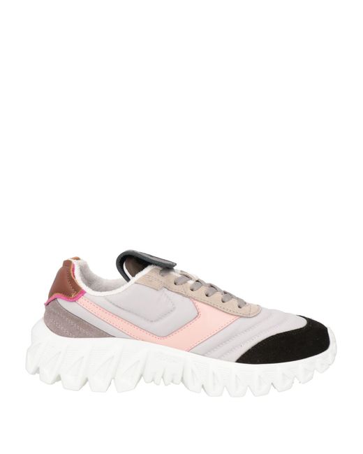 Pantofola D Oro Pink Light Sneakers Calfskin, Textile Fibers
