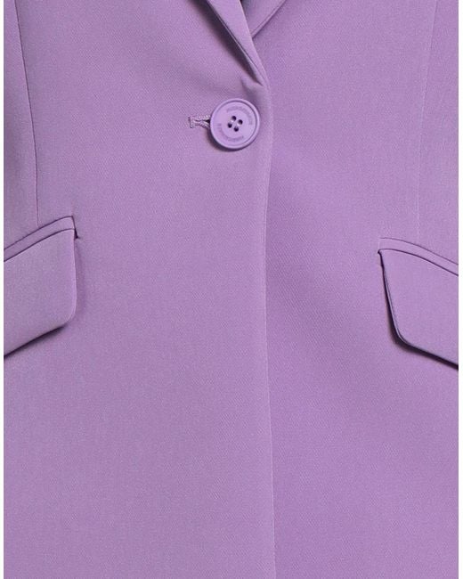 hinnominate Purple Lilac Blazer Polyester, Elastane