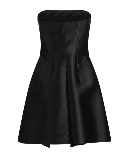 Alberta Ferretti Black Mini Dress Polyester, Silk