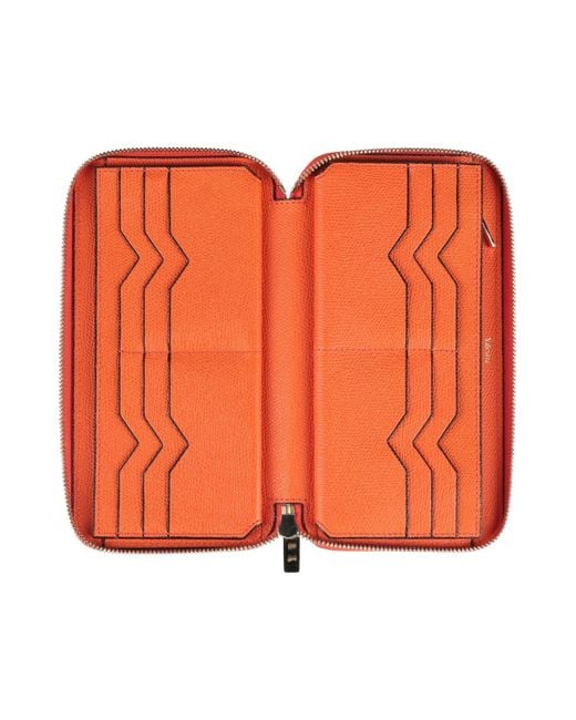 Portefeuille Valextra en coloris Orange