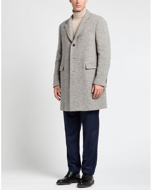 Lardini Gray Light Coat Wool, Cashmere for men