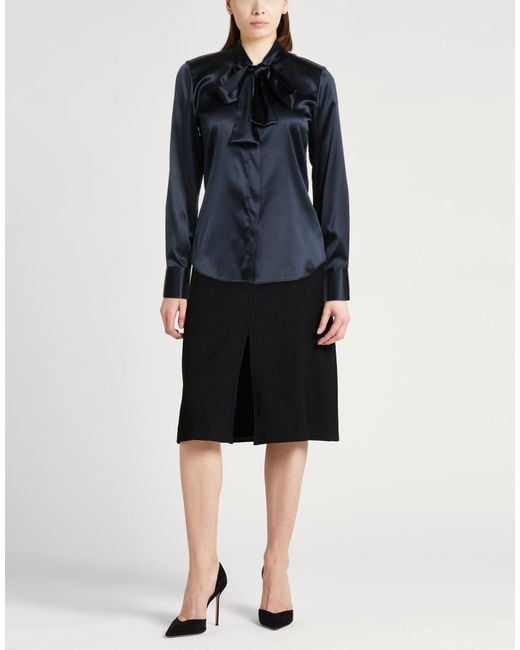 Xacus Blue Shirt Silk, Elastane