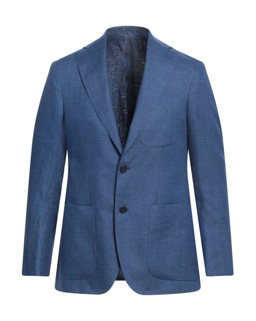 Caruso Blue Blazer Linen for men