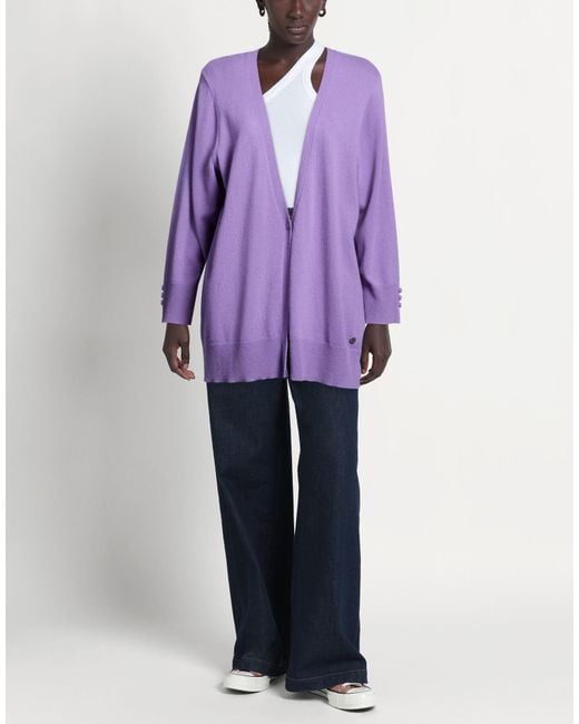 Xandres Purple Cardigan Wool, Recycled Polyacrylic