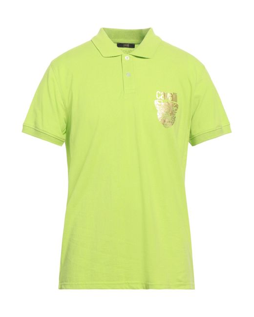 Class Roberto Cavalli Yellow Polo Shirt for men