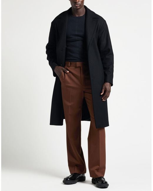 Hevò Black Coat Virgin Wool, Polyamide for men