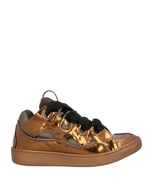 Lanvin Brown Sneakers Polyester, Polyurethane, Polyamide, Elastane for men