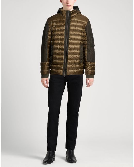Herno Green Military Puffer Polyamide for men